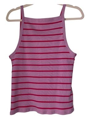 NWT Free People Tank Top Lavender Tank with Fuchsia Stripes